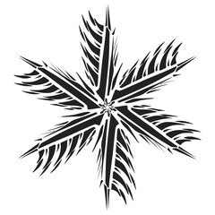 Naklejka premium Illustration of a tribal tattoo with a aesthetic shape. Perfect for stickers, clothes stickers, hats, shoes, posters, banners, book covers, icons