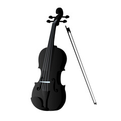 Black cello. Vector illustration of the cello EPS10. © Katsiaryna