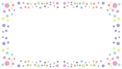 Abstract background illustration of a colorful small ball frame