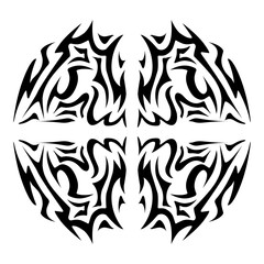 Illustration of a tribal tattoo with a aesthetic shape. Perfect for stickers, clothes stickers, hats, shoes, posters, banners, book covers, icons