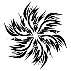 Illustration of a tribal tattoo with a aesthetic shape. Perfect for stickers, clothes stickers, hats, shoes, posters, banners, book covers, icons