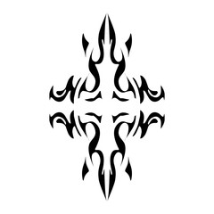 Illustration of a tribal tattoo with a aesthetic shape. Perfect for stickers, clothes stickers, hats, shoes, posters, banners, book covers, icons