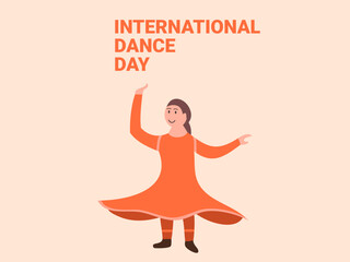 flat design dance day vector illustration