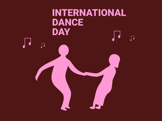 flat design dance day vector illustration