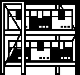 Warehouse box icon design elements for decoration.