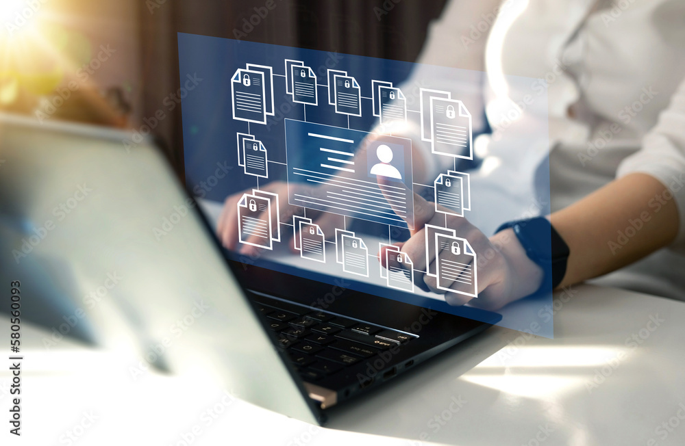 Poster employee confidentiality. software for security, searching and managing corporate files and employee