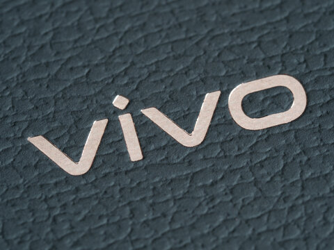 Galati, Romania - March 10, 2023: Recently launched vivo X90 Pro smartphone with triple 1 inch cameraa on the back with laser focus. Vivo brand on the back