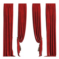 curtain isolated on white background, 3D illustration, cg render