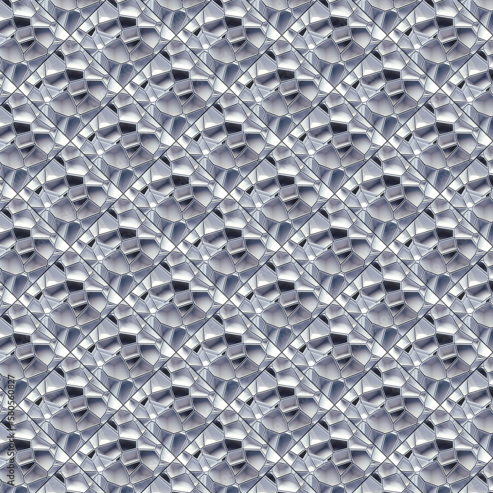 Aufkleber 3d rendering digital illustration of square blocks with a cracked pattern. Bright abstract background