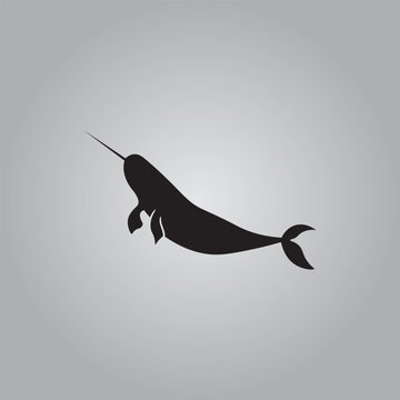 recommend clip art: silhouette of a narwhal