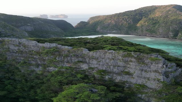 Beautiful Drone Footage in Koh Phi Phi Thailand, where the famous movie "The Beach" was filmed with Leonardo DiCaprio.