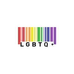 Obraz premium Lgbtq+ code identified tattoo, clothes screen, gender diversity sign. Illustration about gender diversity and pride.
