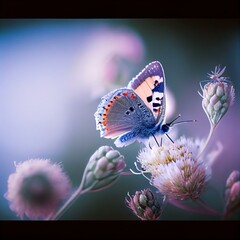  butterfly on a flower ar 16:9 Generative AI