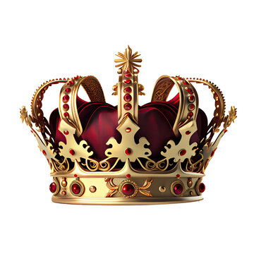 3d gold crown. Generative Ai