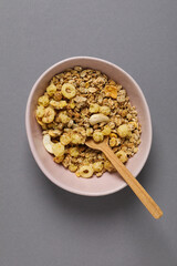 Photo of uncooked food for breakfast - muesli