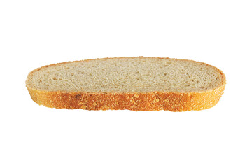 piece of gray bread isolated from background