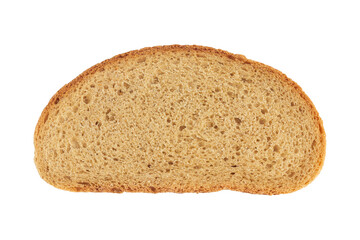 piece of gray bread isolated from background