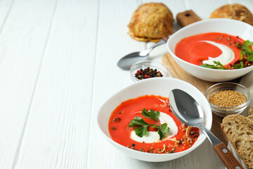 Dish made from tomatoes - tasty tomato soup
