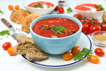 Dish made from tomatoes - tasty tomato soup