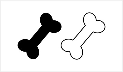 Doodle silhouette dog bone icon. Hand drawn art. Vector stock illustration. EPS 10