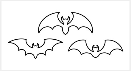 Sketchl bat isolated. Hand drawn art. Halloween symbol. Animal vector stock illustration. EPS 10