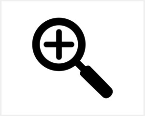 Doodle Magnifier, Loop. Magnifying glass Icon. Stencil Lupe. Vector stock illustration. EPS 10