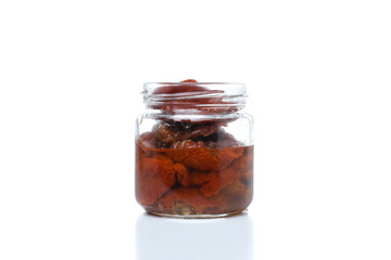 Concept of tasty food - sun-dried tomato, isolated on white background