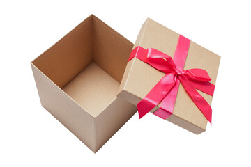 Open Gift Box with Ribbon - 580566896