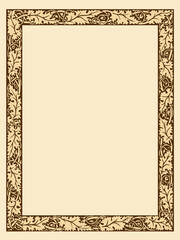 vintage photo frame with ornamental borders