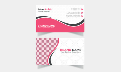 Creative Double-sided Business card design, Modern  visiting card template,  Clean name card Vector