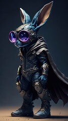 Futuristic Superhero Bunny, Generative AI