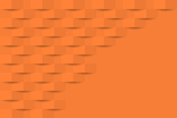 Abstract orange tile geometric background design with square tracery