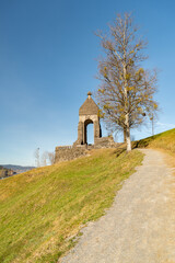 Obraz premium Historic Morgarten building in Oberaegeri in Switzerland