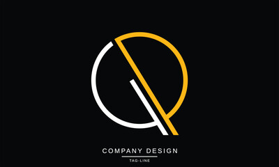 QP, PQ, Abstract Letters Logo Monogram