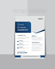 Corporate Business Flyer with Blue gradient. Modern template and modern design. Corporate business flyer template design. 