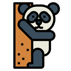 panda filled outline icon style