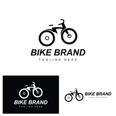 Bicycle Logo, Vehicle Vector, Bicycle Silhouette Icon, Simple Design Inspiration