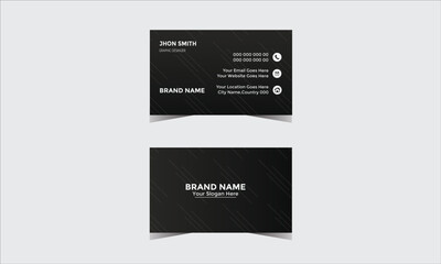 black business card design template.Corporate Business Card Layout.
Creative and modern business card template