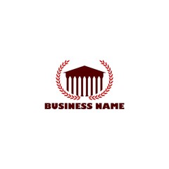 Business Name logo. Bank icon isolated on a white background 