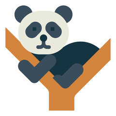 panda flat icon style