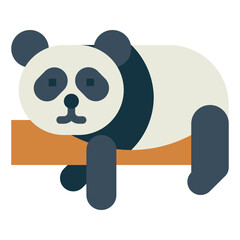 panda flat icon style