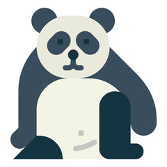 panda flat icon style