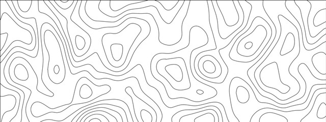 Topographic background and texture, monochrome image. 3D waves, White wave paper curved reliefs abstract background, Abstract topographic contours map background, Vector contour topographic map.