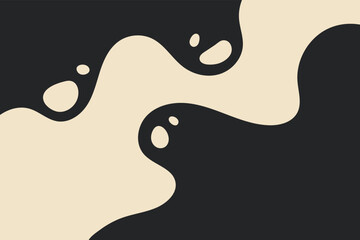 Abstract smooth stains and dots backdrop design. Dynamic wavy shapes decorative background