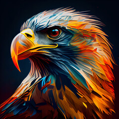 Pop art  eagle. Created by AI tool.