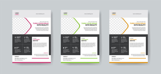 flyer corporate company marketing creative professional unique informative abstract latest trendy modern magazine brochure leaflet template design