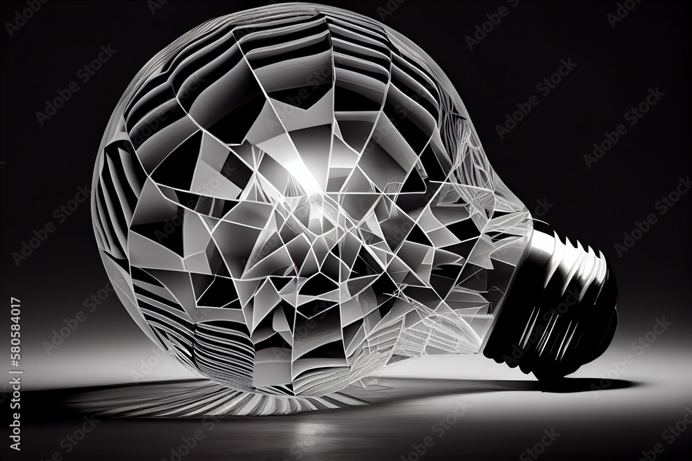 Poster  light bulb is one that depicts the filament inside the bulb. Generative AI technology.