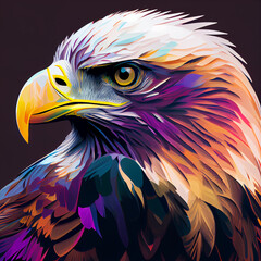 Pop art  eagle. Created by AI tool.