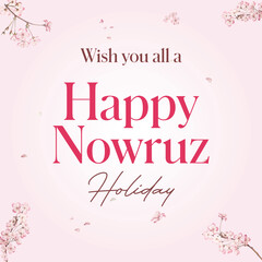 Happy Nowruz vector illustration background. Spring celebration vector design. Nowruz holiday greeting card 