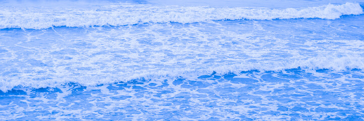 Real photo sea water waves, abstract background, nature power, bright blue more tone in stock